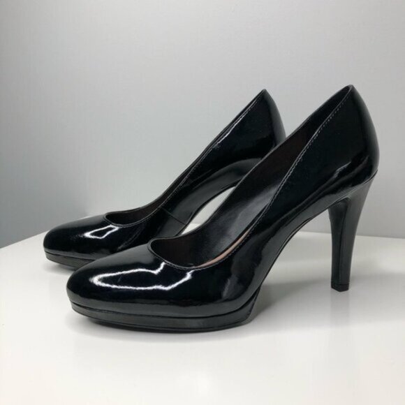 Franco Sarto Darren Black Almond  Toe Heels Size 6 - Picture 4 of 7